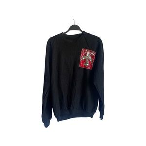 Vintage jeanette kastenberg embroidered insideout sweater size medium